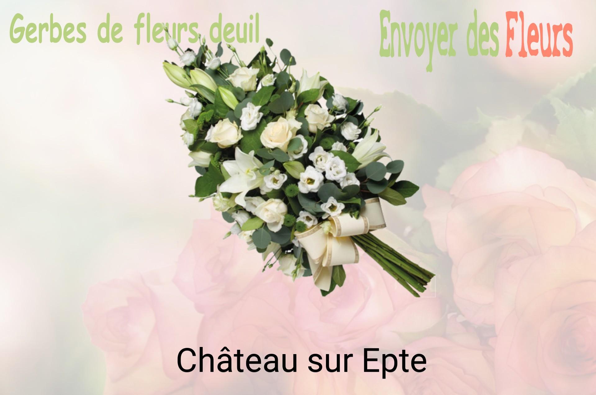 Gerbe de fleurs de deuil livrée à Château-sur-Epte